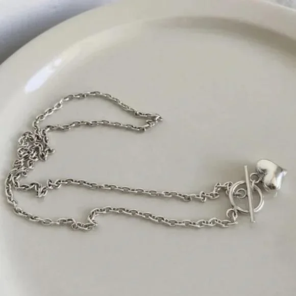 “18” 925 STERLING SILVER LOVE HEART NECKLACE, NICE NECKLACE, CUTE NECKLACE - Picture 3 of 5